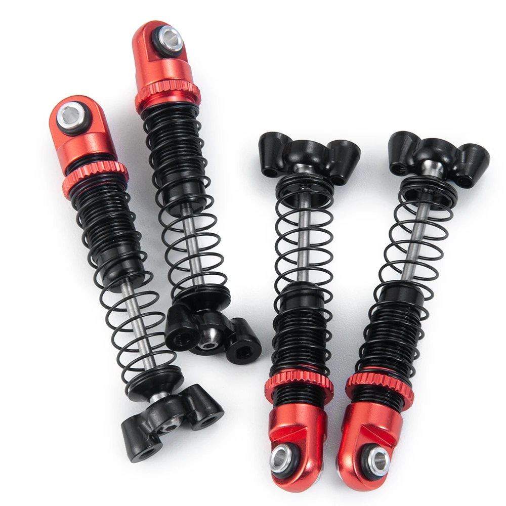 MIBIDAO 4Pcs Metal Shock Absorber Front & Rear Damper For Kyosho Mini-Z 4X4 1/18 Jimny 1/24 Jeep Wrangler Rubicon Hilux RC Car