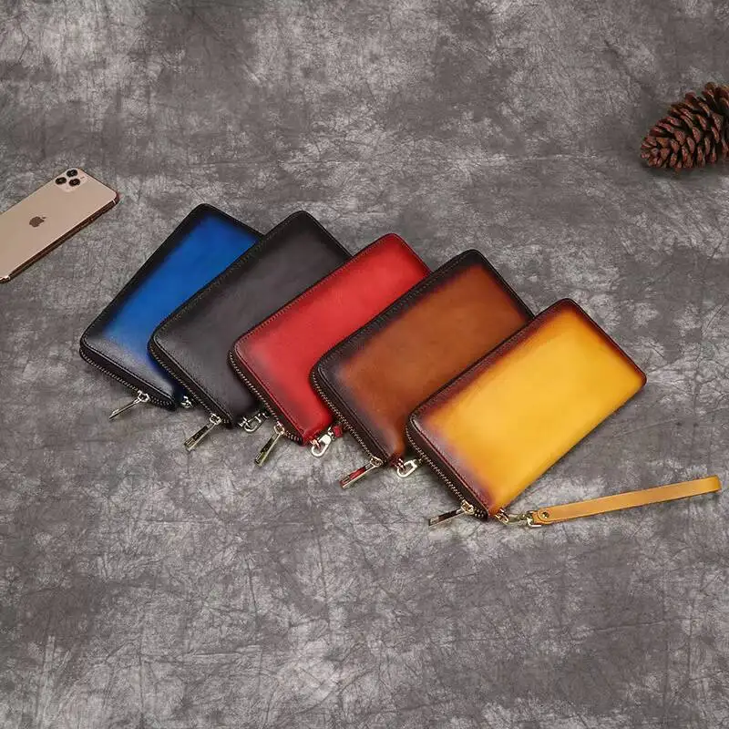 MOTAORA 2025 New Casual Genuine Leather Women Wallet Cowhide Solid Colour Retro Coin Purse Female Luxury Handmade Wallets Ladies