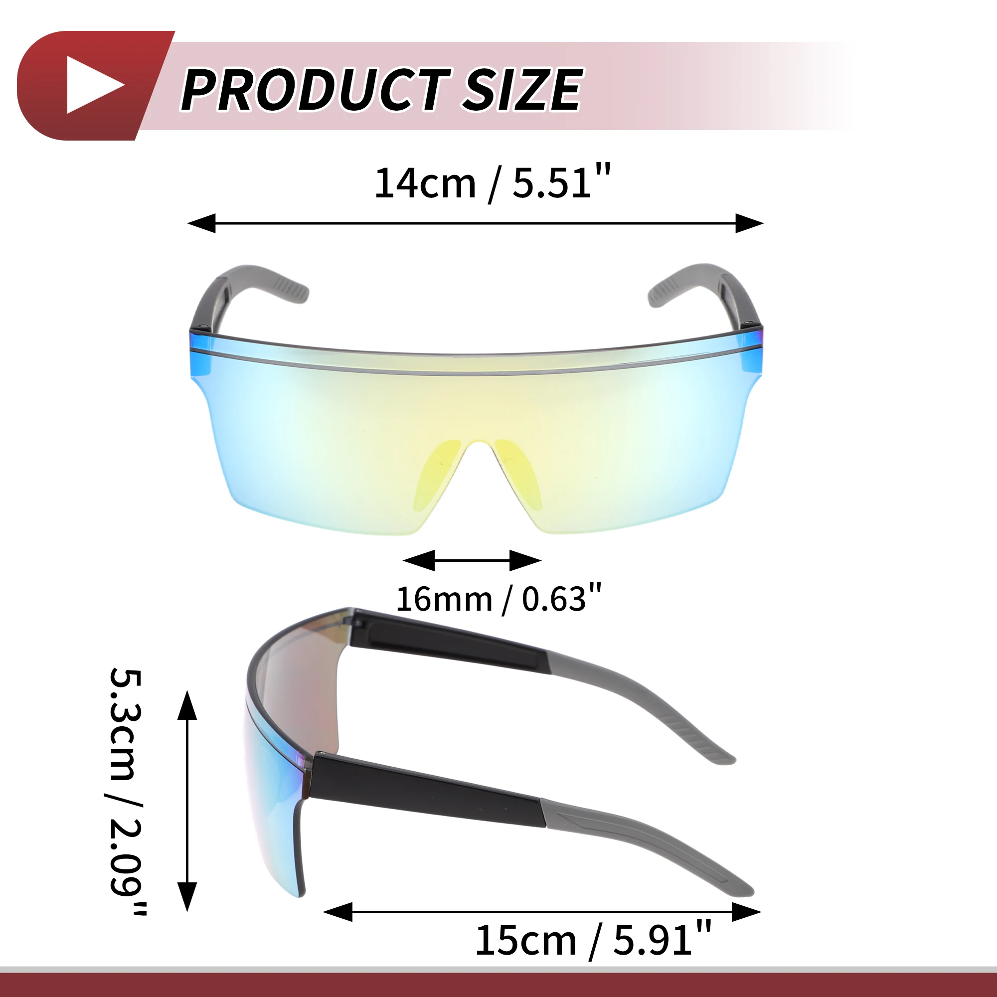 

X Autohaux 1 Pc Motorcycle Riding Goggles PC Cycling Goggles Gold Tone Lens Black Frame