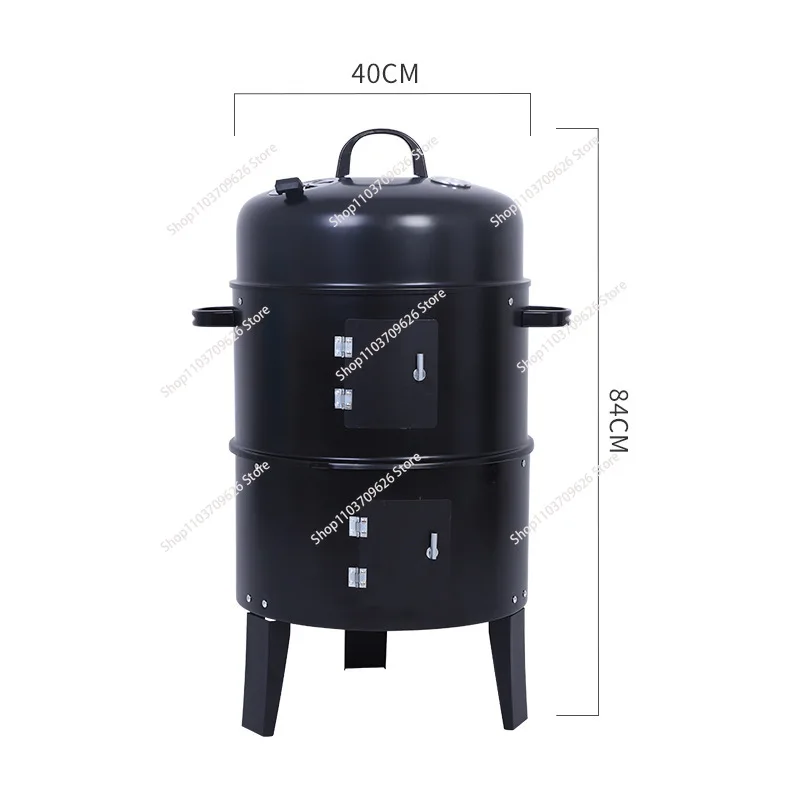 Smoke stove, 3-in-1 multi-function outdoor grill, barbecue grill, commercial home meat smoker