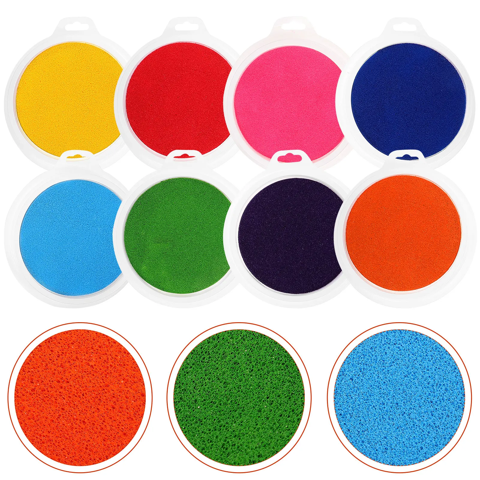 

8Pcs Multicolor Ink Pads Fingerprint Stamps Washable Safe Craft Inkpad for DIY Painting Kindergarten Creative Art Supplies