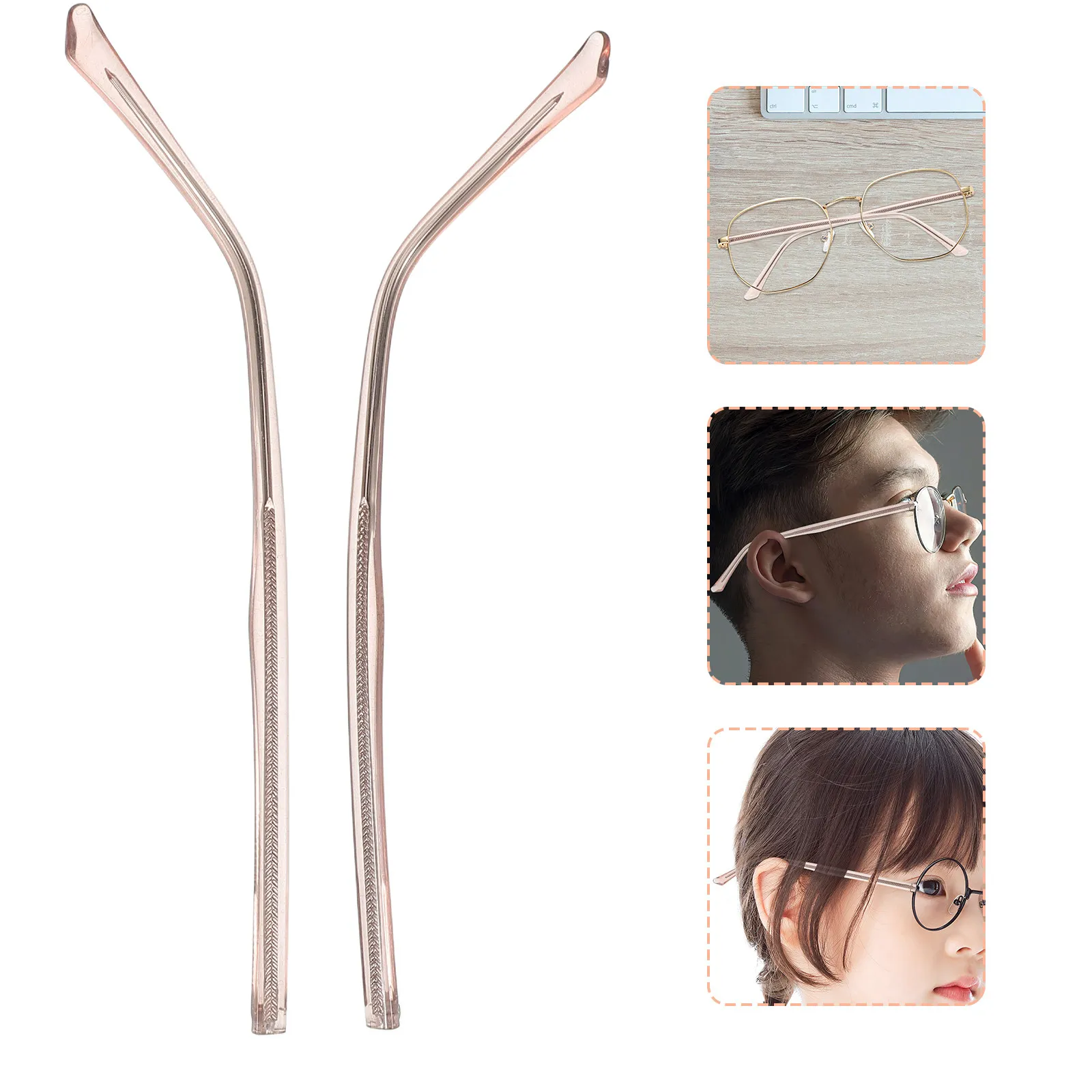 1Pair Crystal Eyeglass Temple Legs Metal Universal Replacement for Eyeglasses Frames Sunglasses Repair Accessories Comfortable