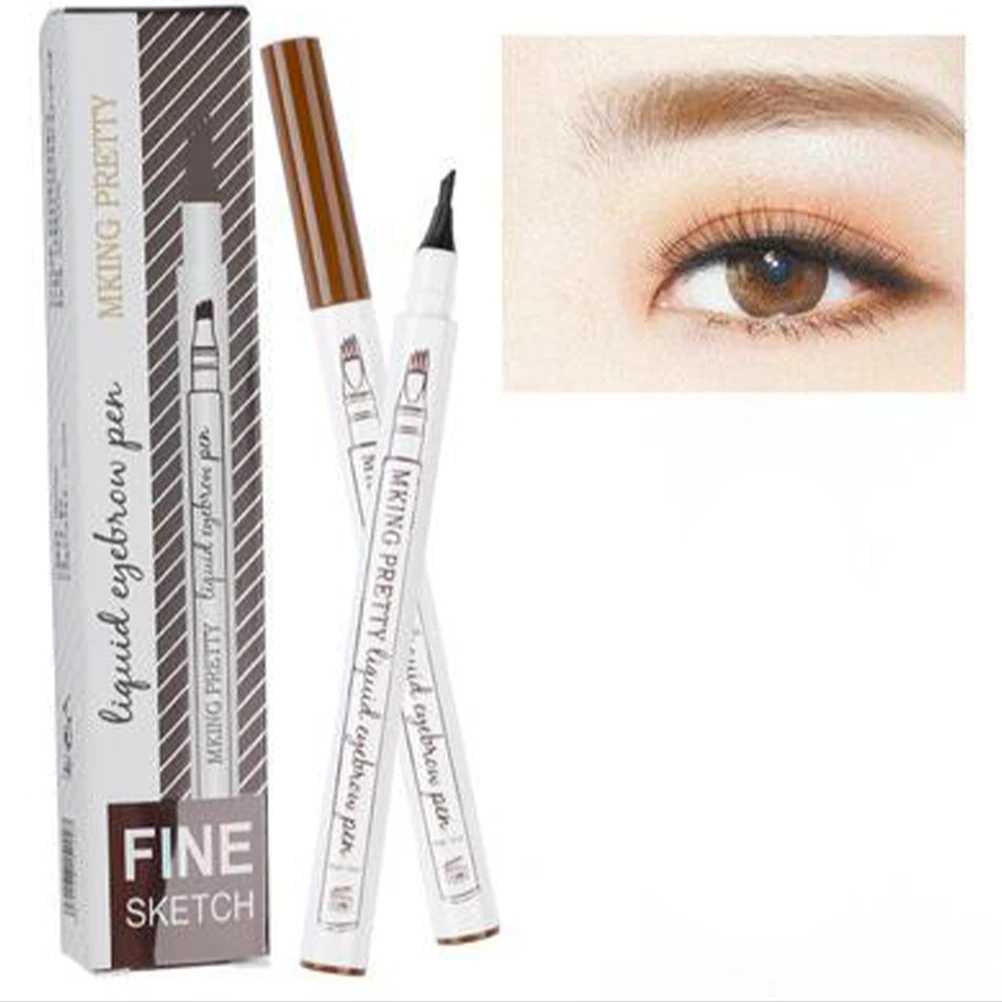 

4 Pcs Brow Pencil Waterproof Eyebrow Makeup Tool Liquid No Smudge for Women Miss