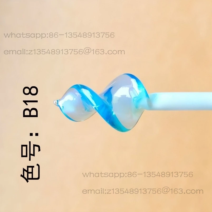 

Стеклянный стержень B18 из высокопрочного боросиликатного стекла, цвет: светло-голубой, обожженный, для светильников