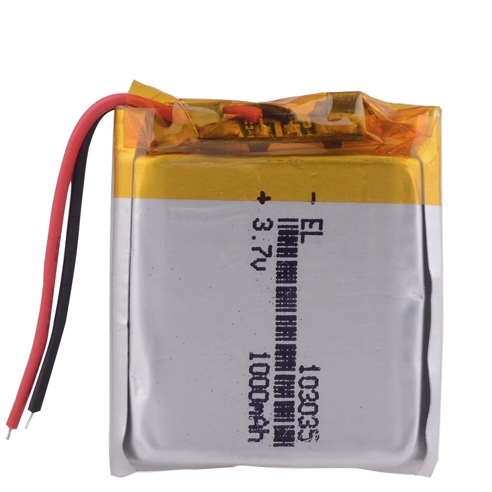 

10pcs/Lot 3.7V 1000mAh 103035 Rechargeable Li Polymer Li-ion Battery For GPS MP3 SPeaker DIY PAD Power LED Bluetooth Pen