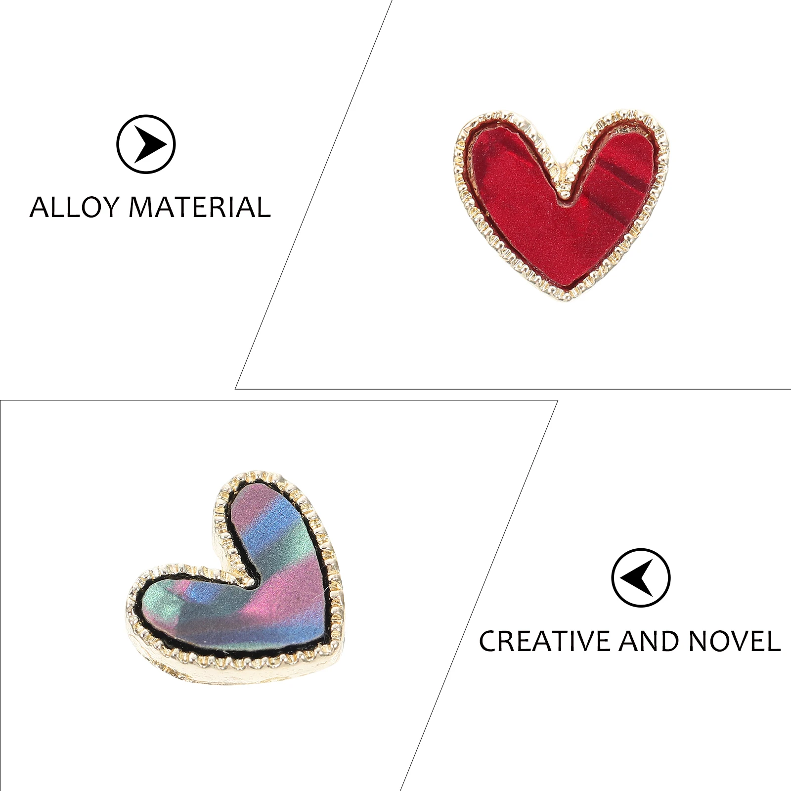 

30pcs Heart Design Nail Art Decors Diy Manicure Accessories Small Three-Dimensional Charms Decorative Ornament For Girl