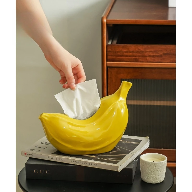Banana Tissue Box Simplicity Cuteness Creativity Living Room Dining Room Toilet High-value Tissue Box