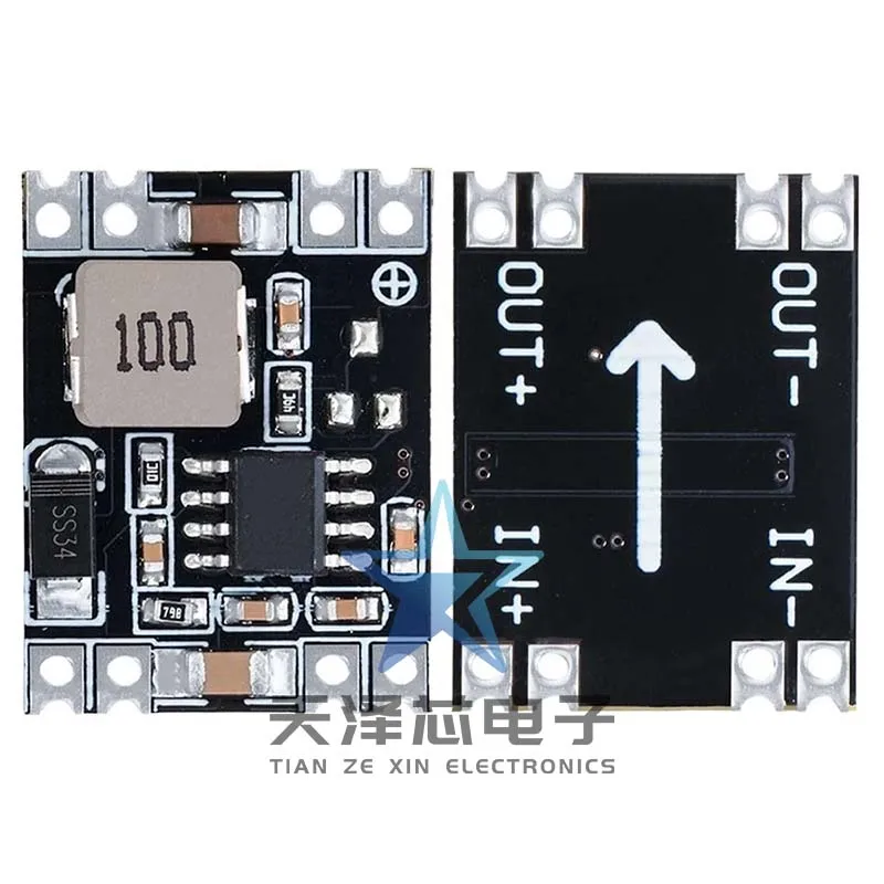 Papan Step-Down dc-dc, modul catu daya yang diatur 3A 24V 12V 9V hingga 3,3 V5 V Output dapat disesuaikan Mp1584En