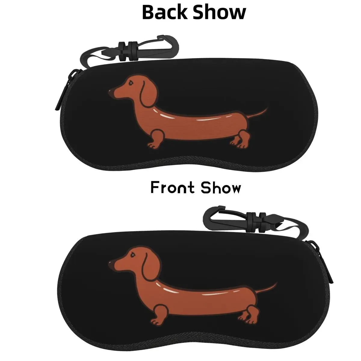 

Sausage Dog Puppy Funny Dachshund Shell Glasses Case Protector Sunglasses Box Women Men Soft Eyeglass Bag Pouch