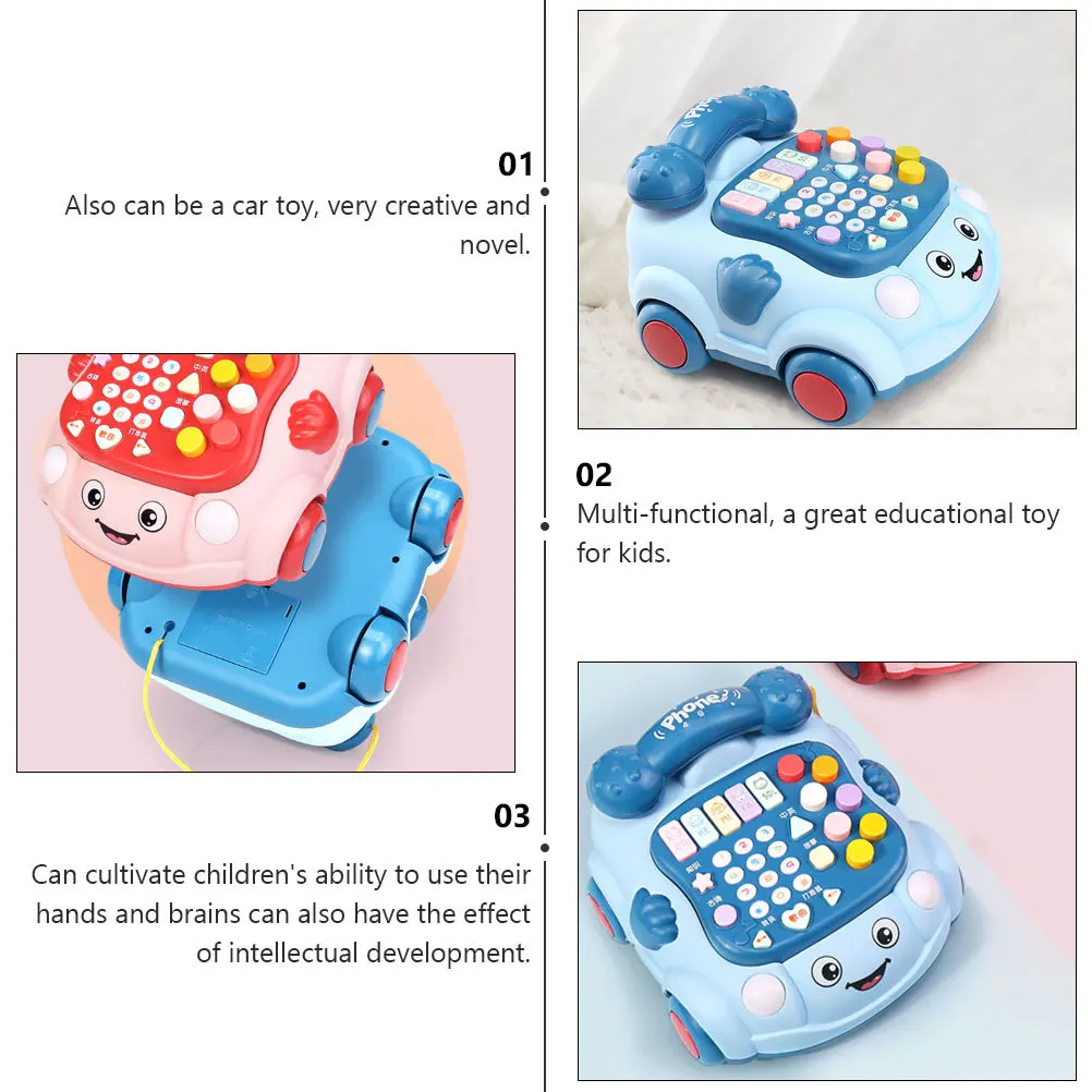 

1Pcs Simulation Phone Car Premium ABS Multi-Functional Educational Plaything for Kids with Music Numbers Animals Creative