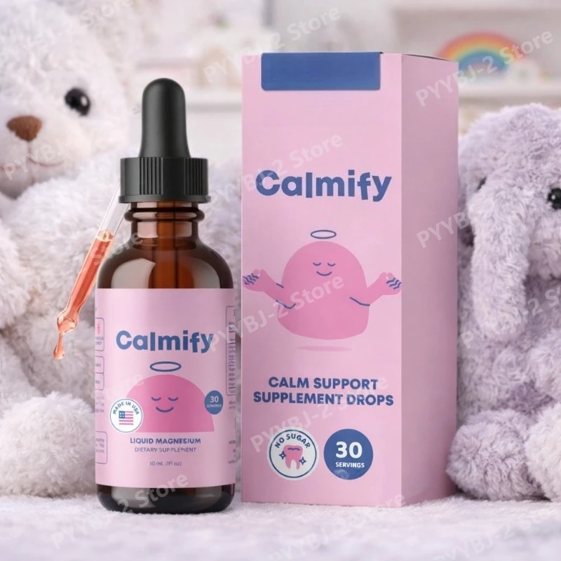 

Magnesium Glycinate Liquid Drops Contain Magnesium Glycinate Citrate & Herbal Extract Daily Sugar Free Mineral Supplement 30ml