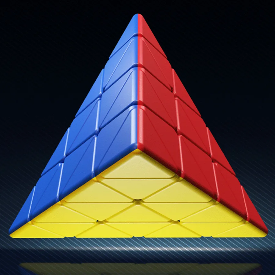 Shengshou Mastermorphix 4x4 pirámide aprendizaje y rompecabezas educativo Cubo mágico juguetes para niños regalo