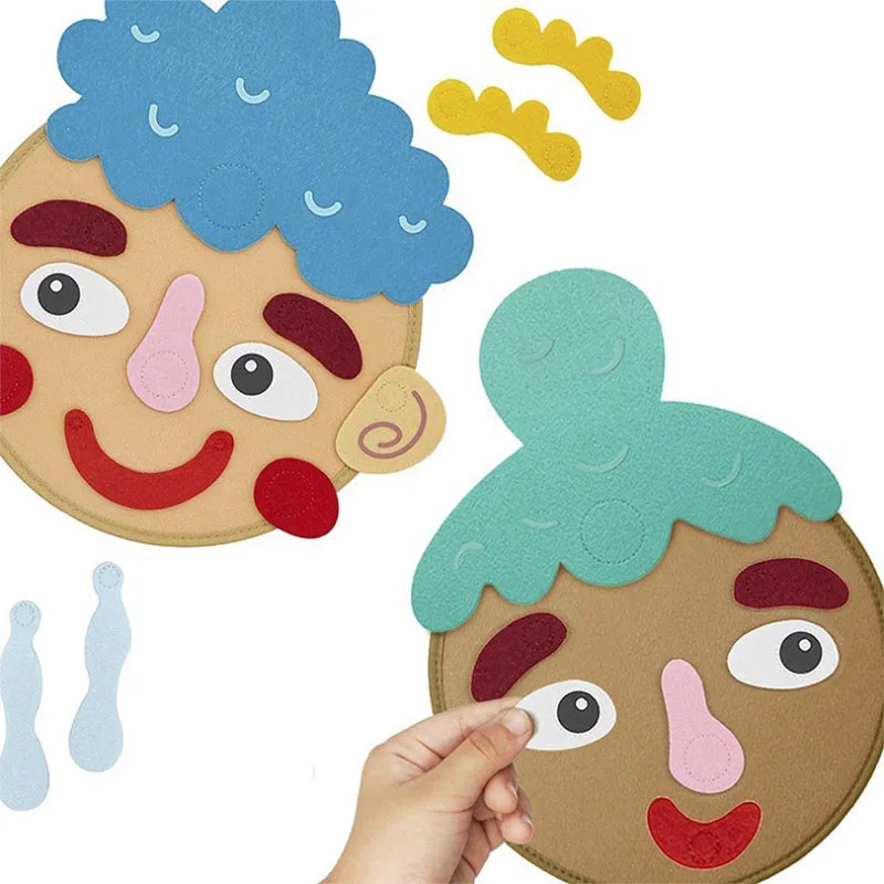 Gioco di espressione facciale Montessori per bambini Divertenti giocattoli per il cambiamento del viso Bambini in età prescolare che imparano giocattoli educativi per bambini