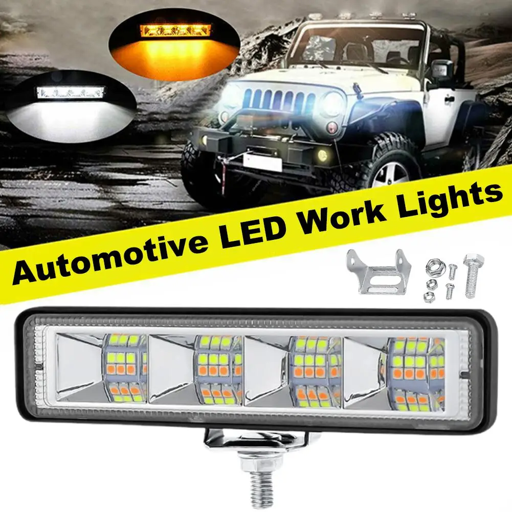 

48 Вт 12 В-30 В 24 светодиодные рабочие фары Светодиодная лампа дальнего света Белая вспышка Стробоскоп Красный Прожектор для бездорожья Синий Желтый Y2Y1