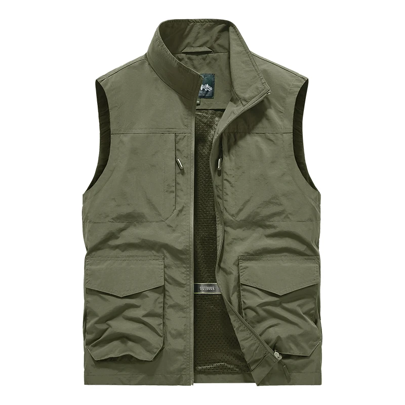 New Summer Vest  Outdoor Leisure Vest Men's New Multi-Pocket Breathable Outdoor Sports Coat Design Vest Men Fishing Jackets