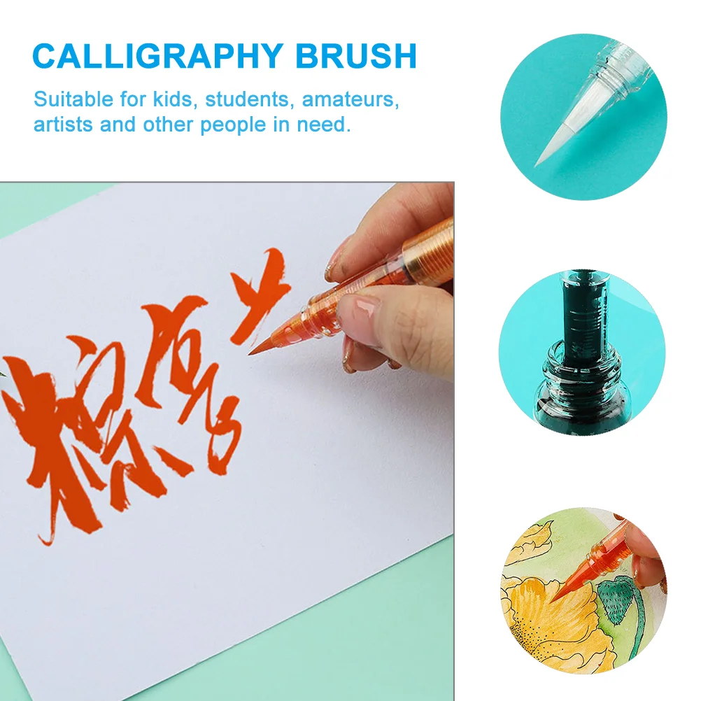 5 шт. ручки для каллиграфии, кисть для китайских взрослых с чернилами, многоразовая живопись, путешествия