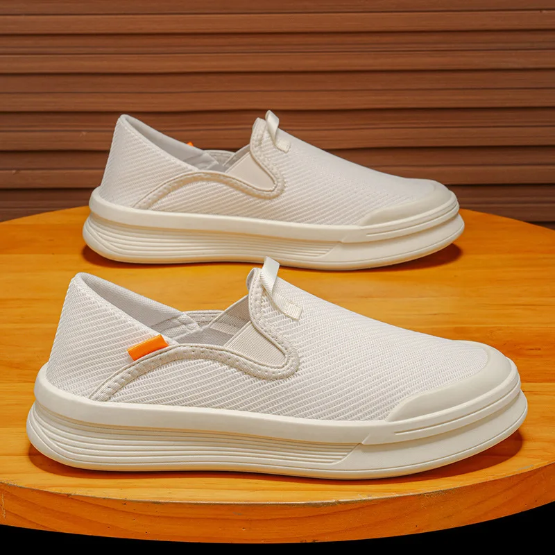 

Men's Spring 2026 Breathable Casual Sports Shoes Lazy One-Step Design Lightweight Soft Sole Comfortable Board Shoes