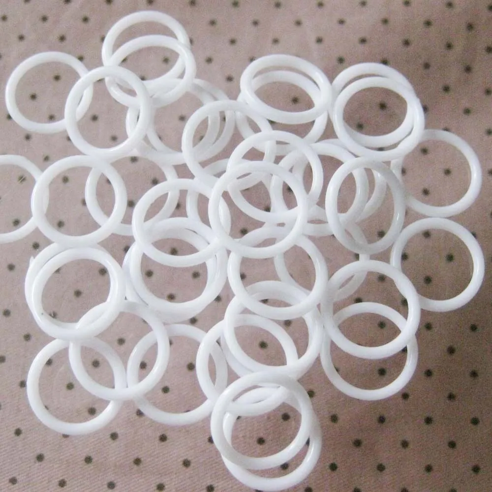 NBNNAL 50Pcs Clear/White/Black Multi-sizes O Rings Bra Belt Adjustable Buckles Plastic Sewing Accessories