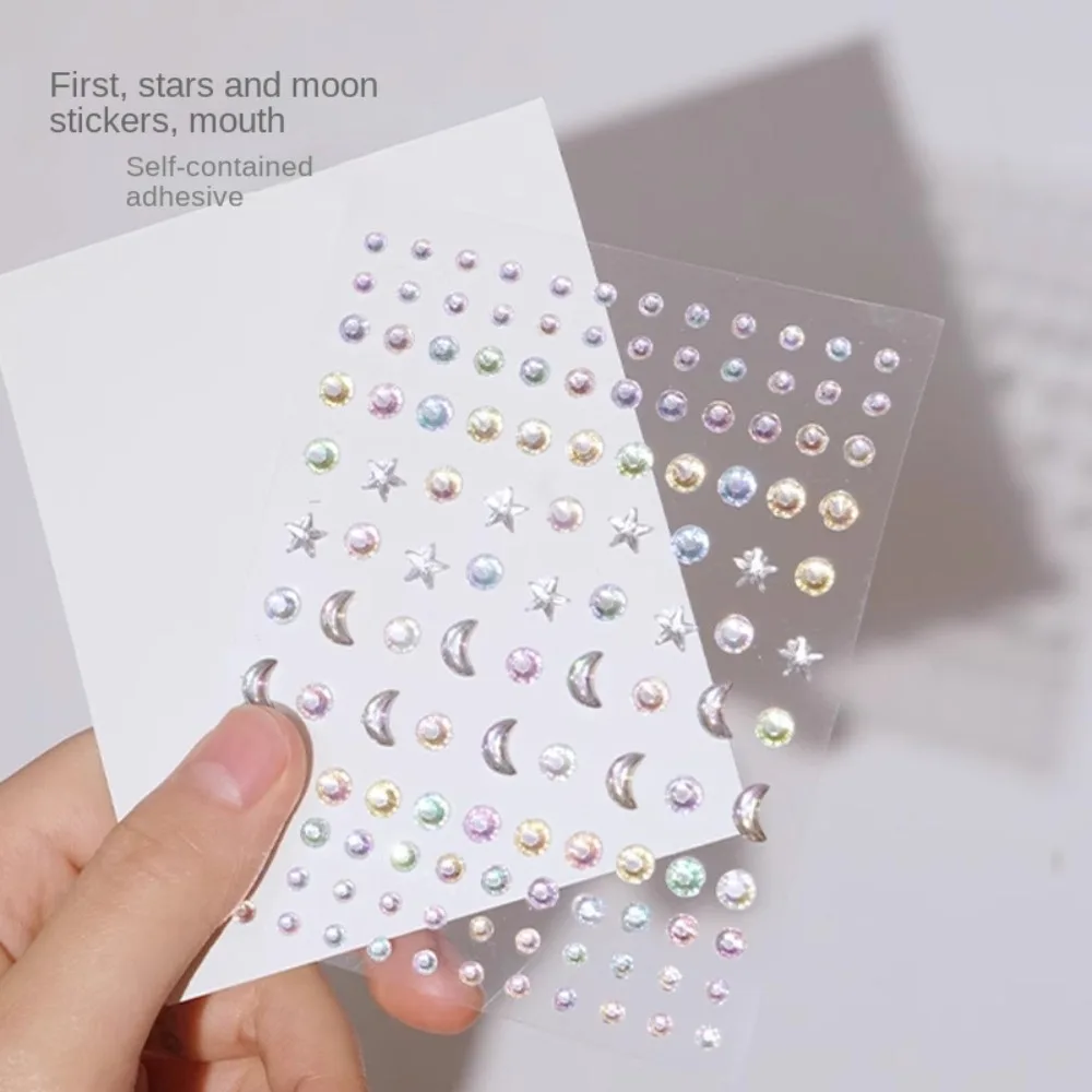 Stage Decoration Moon Star Makeup Sticker Crystal Self Adhesive Face Gems Long Lasting Wedding Design Gel Slider