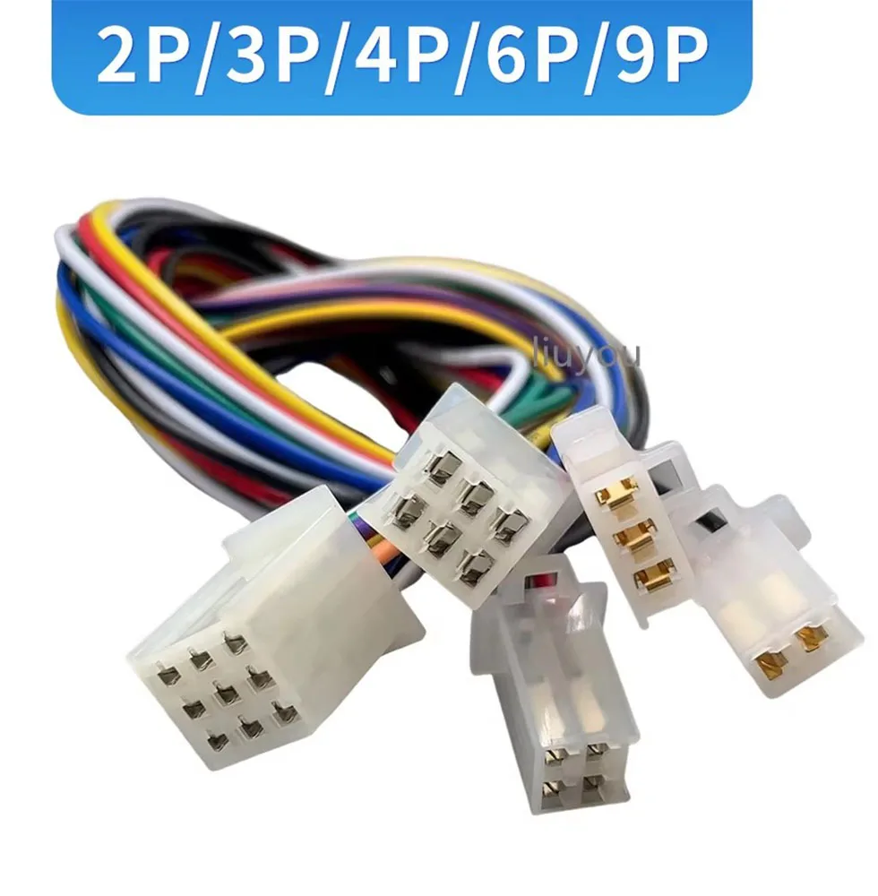 With wire 2.8mm 2/3/4/6/9 pin Automotive 2.8 Electrical wire Connector Male Female cable terminal plug Kits Motorcycle ebike car