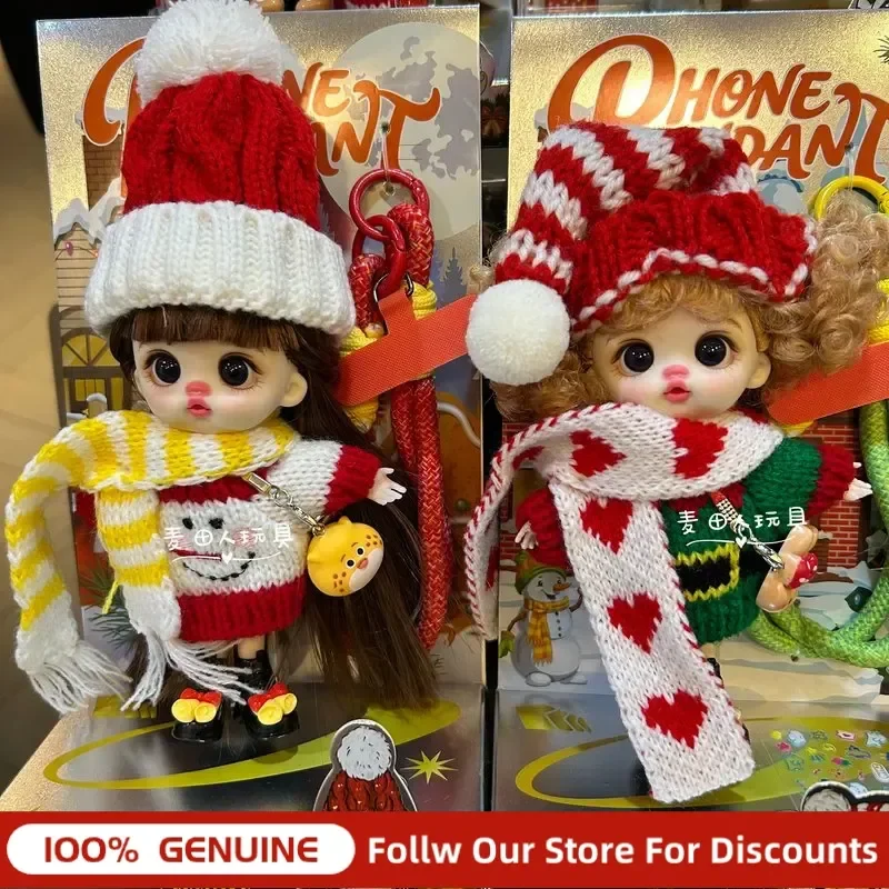 Luolifen Trendy Posable Joint Doll Pendant Removable Outfit Keychain Phone Lanyard Bag Charm Hanging Ornament Hobby Gift