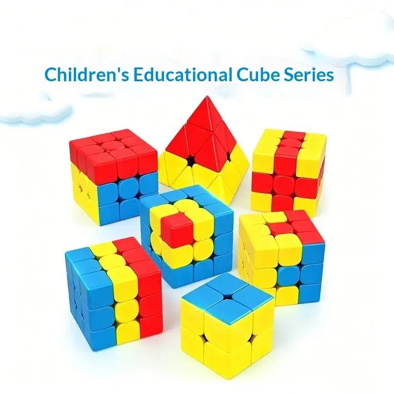 Kids Non Toxic Speed Cube Smooth Turning Bright For Educational Brain Training Beginner Puzzle Play Magico Toys Gifts