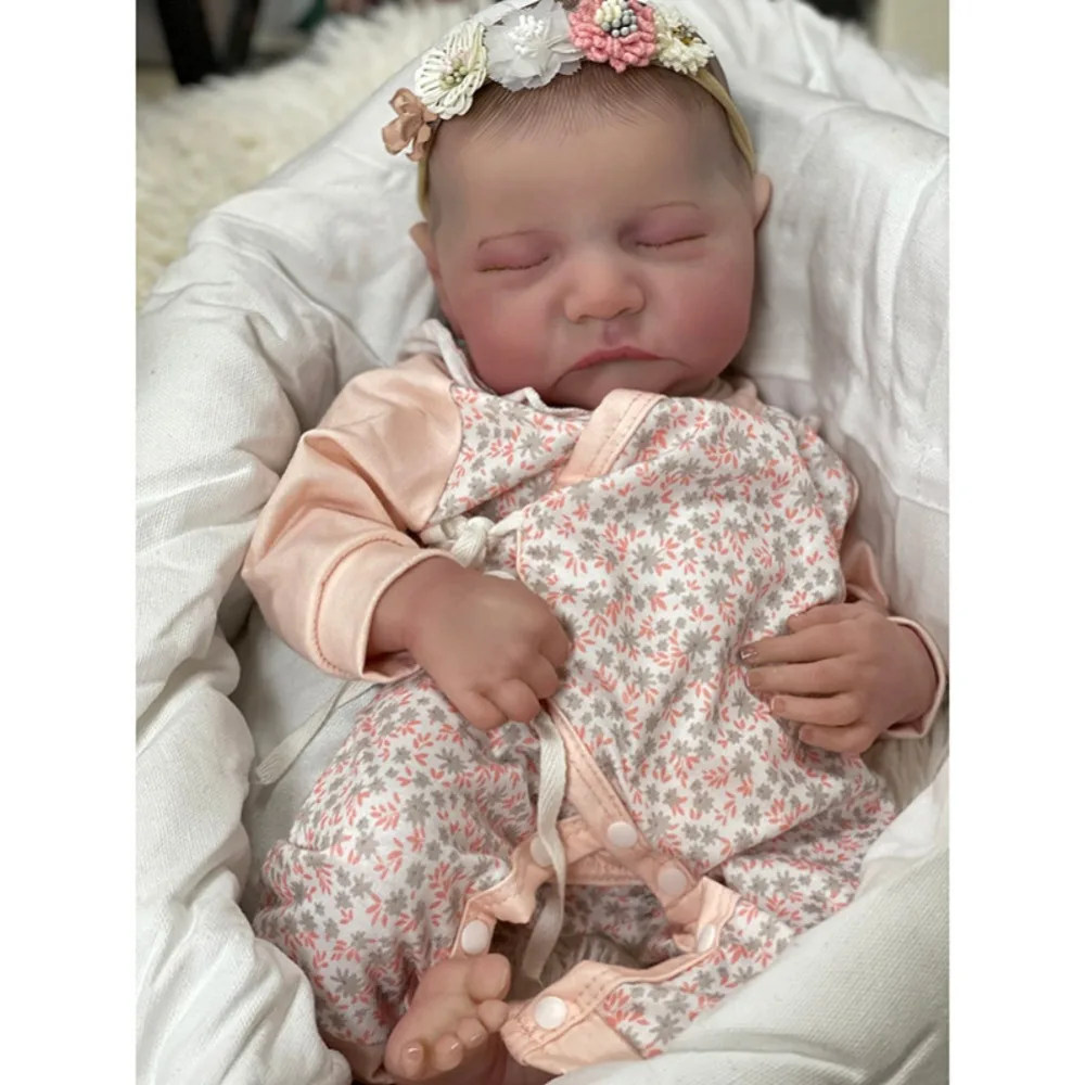 47Cm Reborn Baby Poppen Miley Pasgeboren Slapende Baby Muñeca Reborn Poppen Zacht Knuffelig Levensechte Bebés Reborns Speelgoed Voor Meisjes