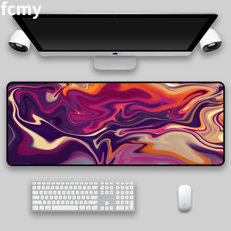 80x30cm Black Abstract Texture Large Gaming Mouse Pad Computer Table MousePad Locking Edge Rubber Gamer Big Desk Mat Laptop Mous