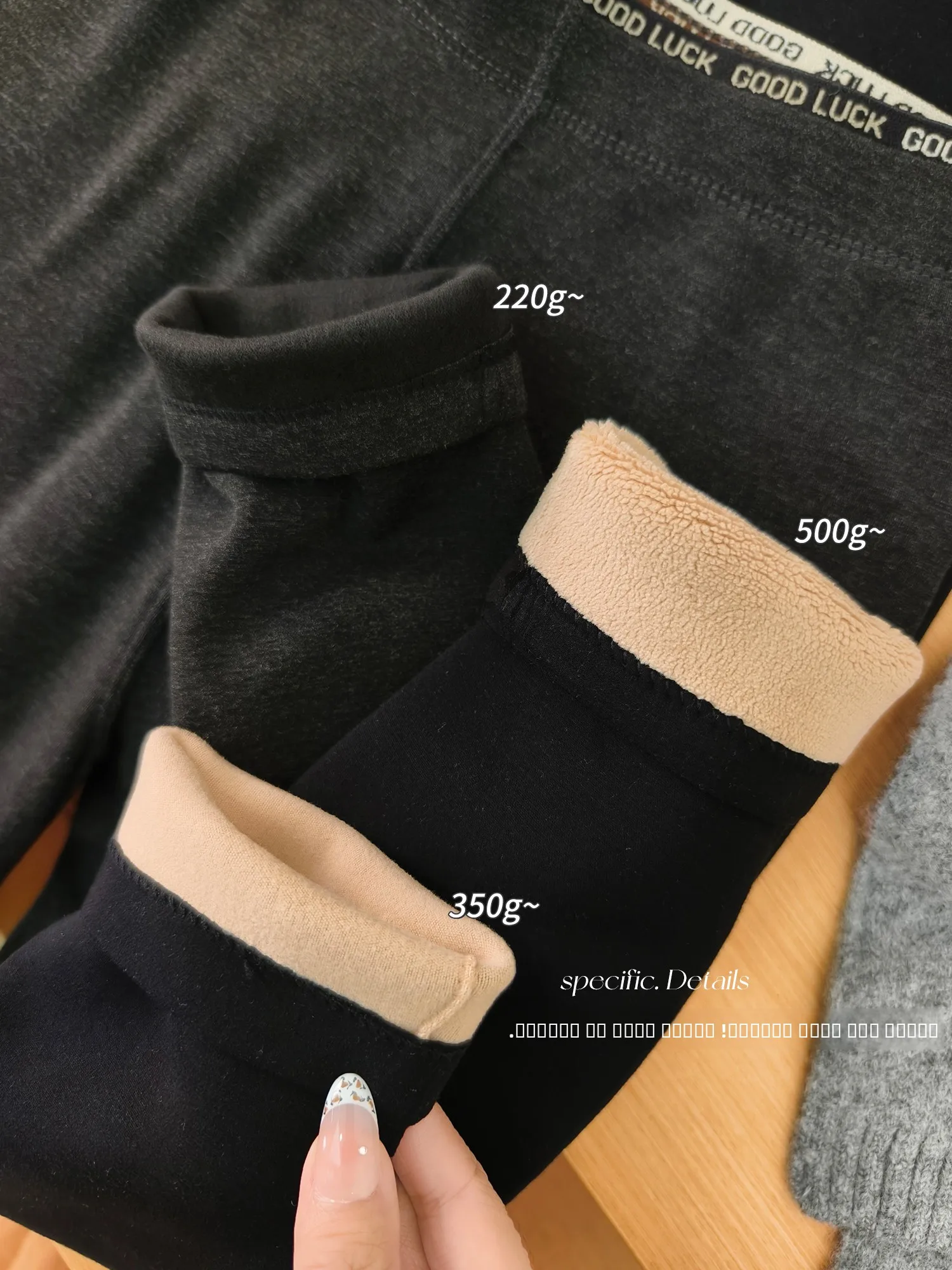 Thiened Fce Lined Tee Thin Winter Warm Slimming Base Layer Pants Women's Casual Long Pants Polyester Fiber