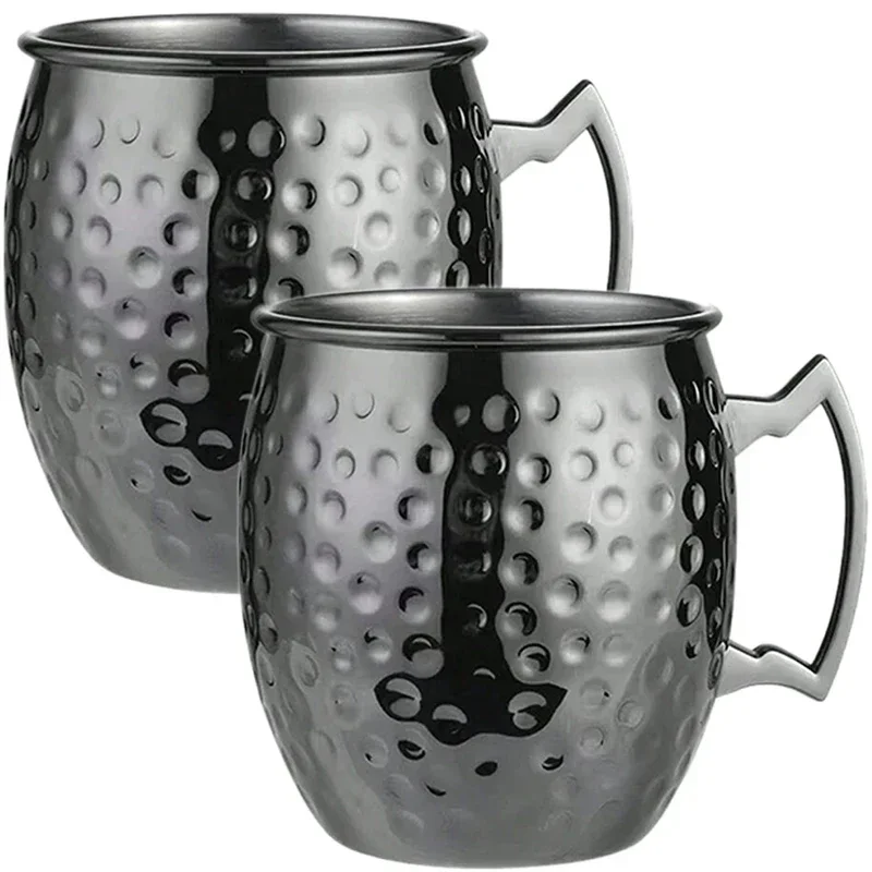 

Cocktail Wine Cup Moscow Mule Mug Stainless Steel Hammered Copper Plated Beer Cup Coffee Bar Drinkware for Ramadan drinkware