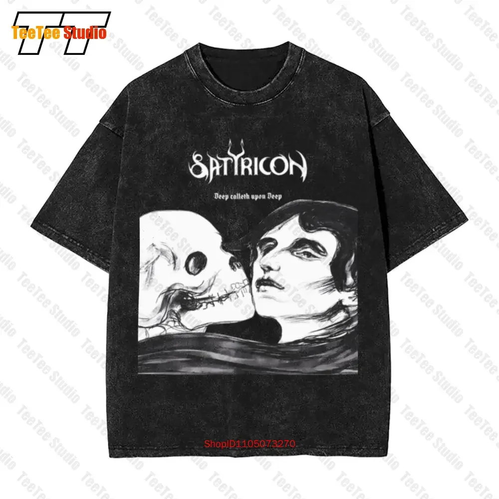 Satyricon Norwegian Black Metal Band Deep Calleth Upon Deep Vintage Oversized T-Shirt BEQK