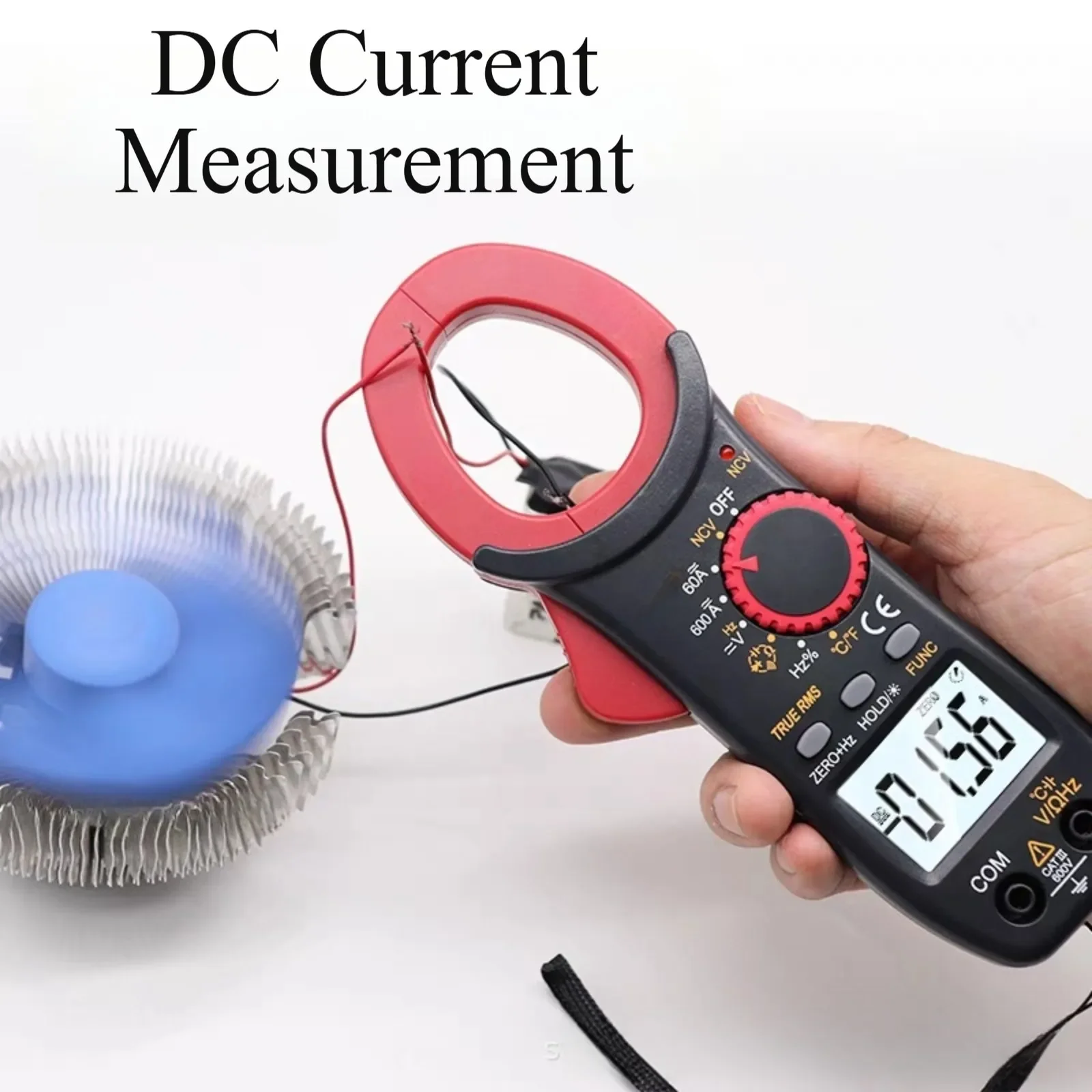 600A AC/DC Clamp Meter 1mA Resolution, True-RMS Measurement, Non-Contact Voltage, Temp/Cap/Hz Tester CAT II 600V