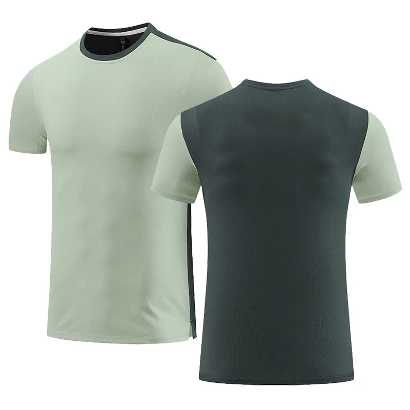 

Quick Dry Men's T-shirts Running Sports Gym Clothing Men Fitness Training Sportswear Green Jogging Tshirt