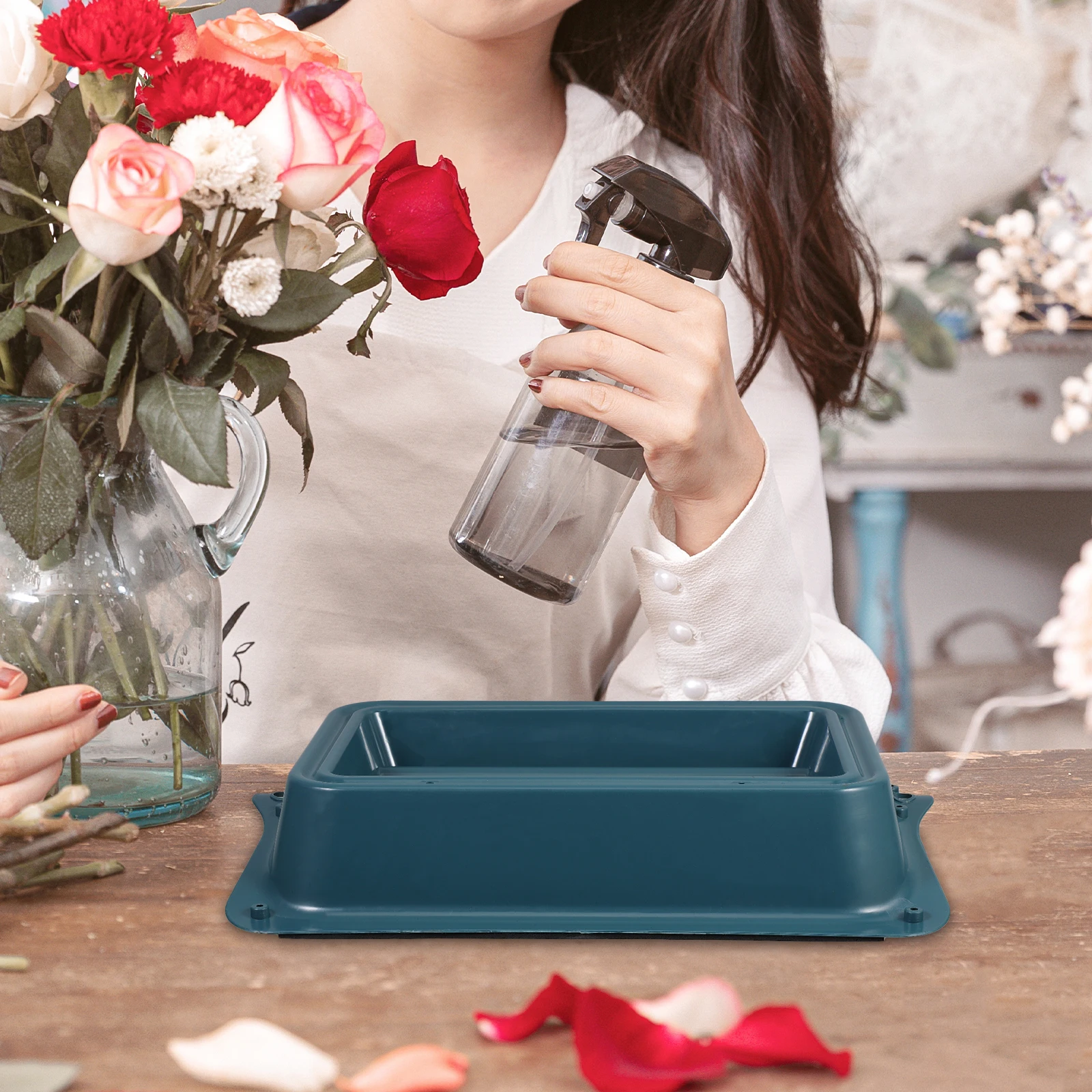 

Flower Mud Tray Floral Centerpiece Trays Arrangement Base for Plate Plastic Bonsai Pot Plant Holder Stand Indoor