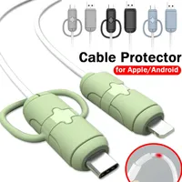 Soft Silicone Cable Winder Charger Cable Protectors Cover for IOS USB Type C Anti-break Protective Sleeve Flexible Cord Saver