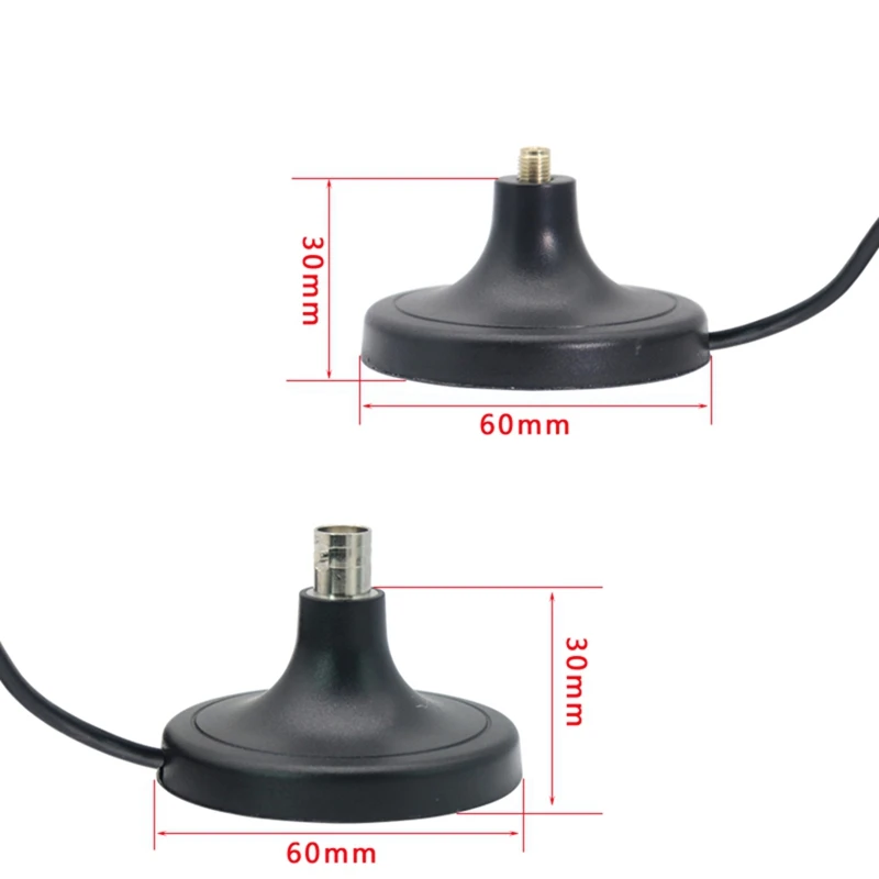 Antena BNC macho y hembra, Base magnética fuerte, Cable de extensión de 3 metros para micrófono inalámbrico Q9 RG174