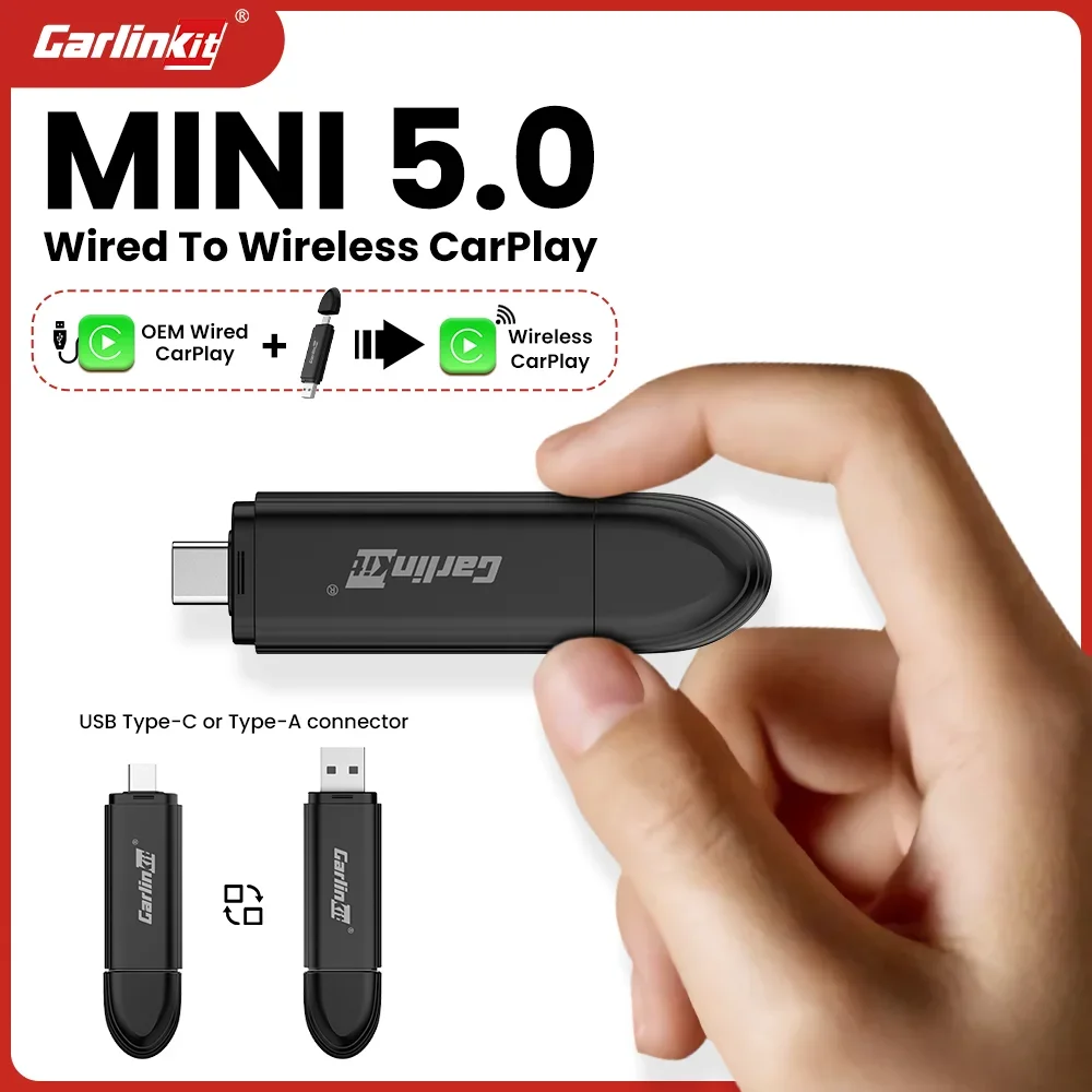 CarlinKit Mini SE Carplay Wireless Adapter CarPlay USB Dongle Plug&Play for Toyota Nissan Suzuki Subaru Citroen Audi Kia Ford