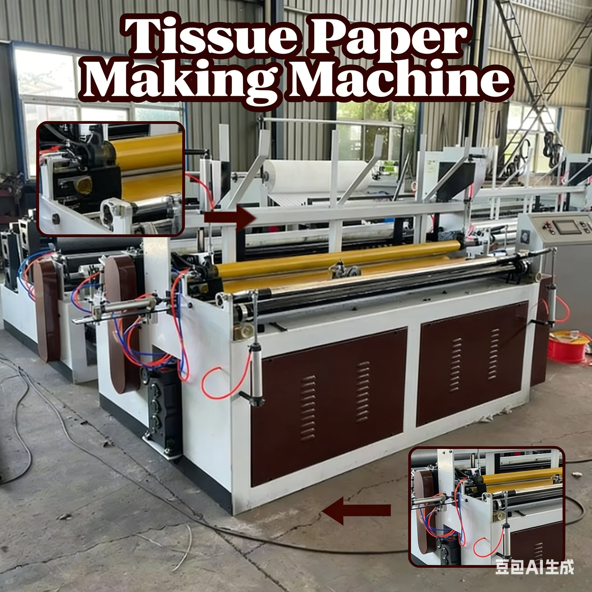 Customized High Quality Automatic Waste Paper Tissue Toilet Paper Rolls Making Machine Toilet Paper Making Machine Sale Usa