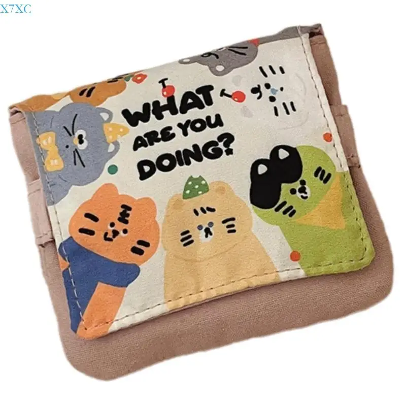 X7XC Lightweight and Practical Polyester Sanitary Makeup Bag for Travel Essential Cosmetic Sundry Storage Bags
