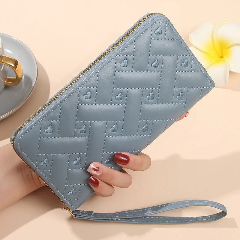 Heart Printed Wallet Women Large Capacity Bags Card Holder Luxury Brand Wholesales Ladies Clutch Coins Purses Wallets billetera