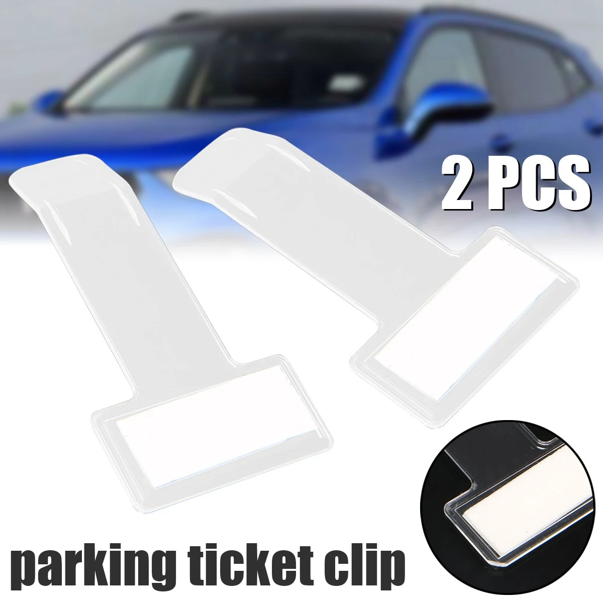 4Pcs Parking Ticket Clip Auto Fastener Card Bill Holder Organizer Windshield Stickers Home Office Accessories