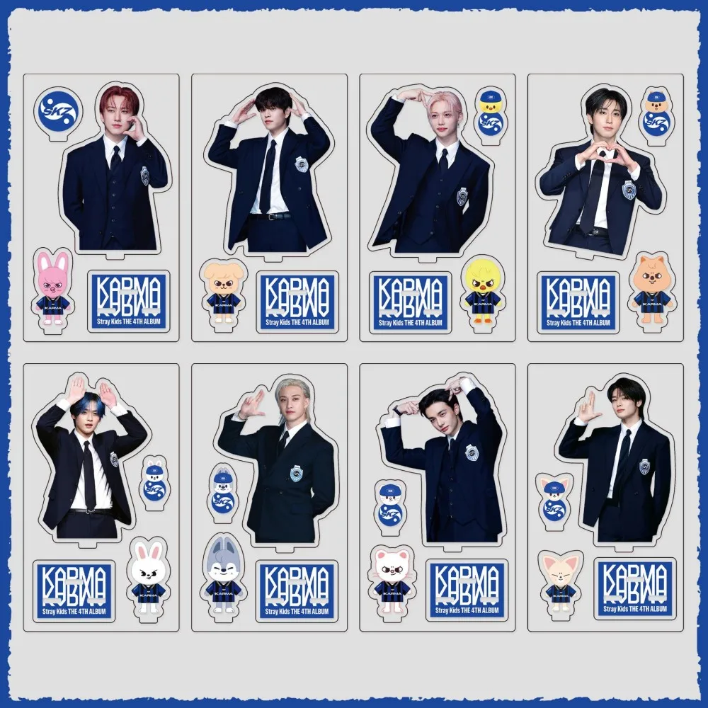 nuovo StrayKids KPOP SKZOO album in piedi KARMA Yong Bok Hwang Hyun Jin selfie foto ornamento set di tre pezzi, regalo di raccolta di fan