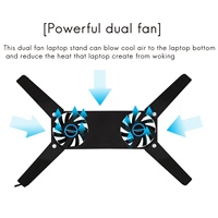 【Superdeals】Laptop Cooling Pad,Dual Fan For Laptop Cooling,USB Folding Laptop Cooler Pad,Notebook Fan For Students & Business Ma