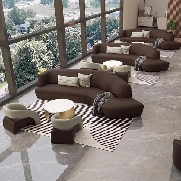 قاعة الأعمال متجر الملابس مؤسسة التدريب مكتب الأعمال الإبداعية على شكل أريكة ضوء منطقة الراحة الاستقبال الفاخرة