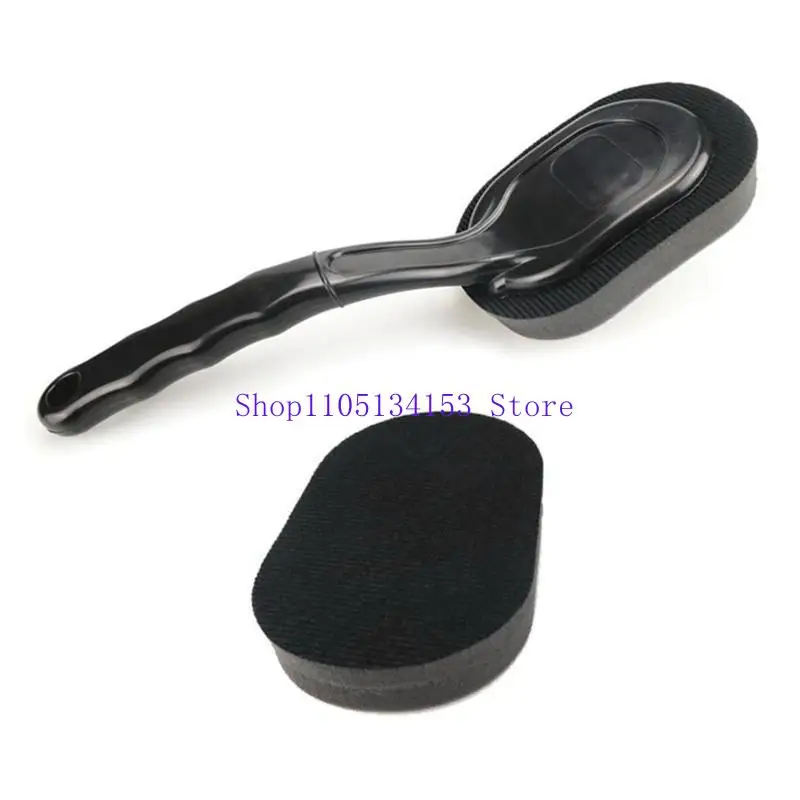 kl23 Tire Applicator Brush Tire Dressing Applicator Sponge Brush Curved Handle Easy Grip Auto Detailing Brush