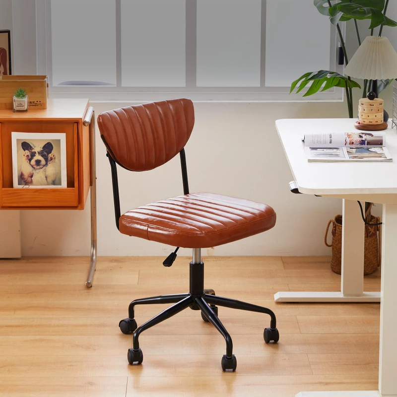 Multi-function Home PU Leather Computer Chair Office Back Manager Chair Movable Student Desk and Chair Nordic Office Furniture