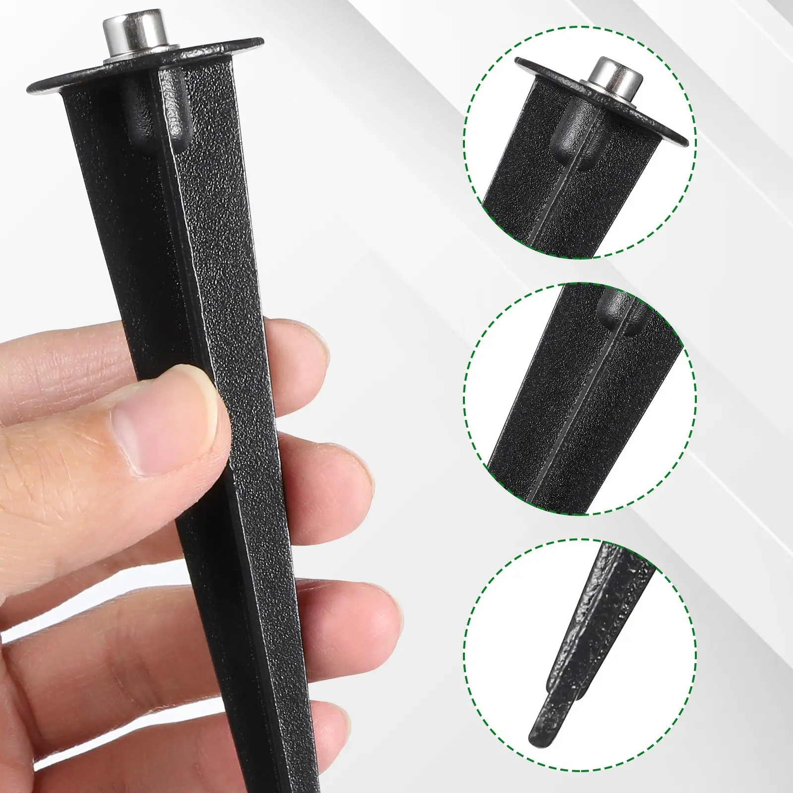 

8 Pcs Solar Ground Plug Light Aluminum Lights Parts Garden Stakes Spikes Bracket