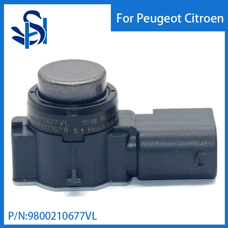 Sensor PDC Sensor parkir warna Radar abu-abu untuk Citroen Peugeot