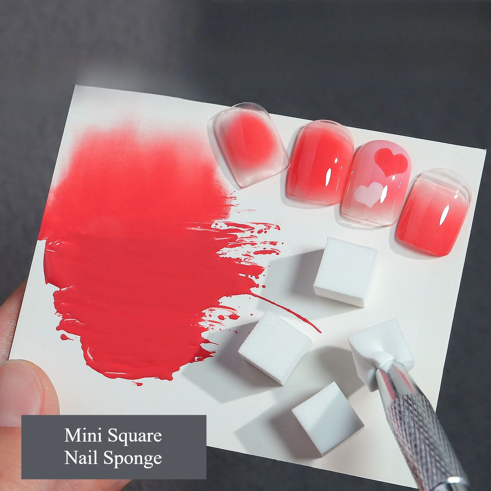50Pcs/bag Mini Sponge Block Nail Art Gradient Smudge Brushes White Square Nail Buffer Blocks Manicure Tools Wholesale
