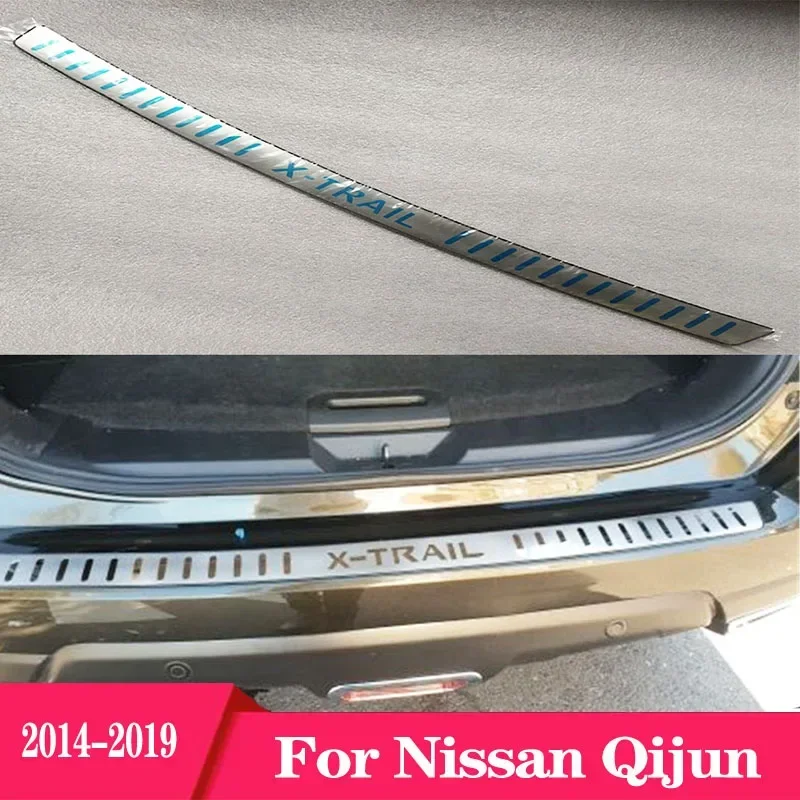 For Nissan Qijun 2014-2019 Rear Guard Nissan New Qijun Rear Door Sill Strip Exterior Modified Protective Car Shape Accessories